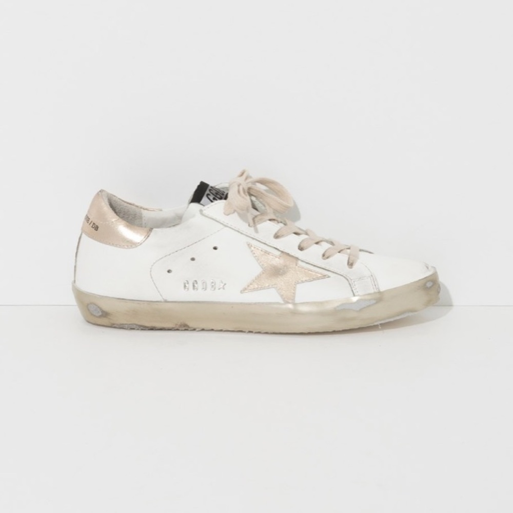 Golden goose sparkle superstar sneakers.